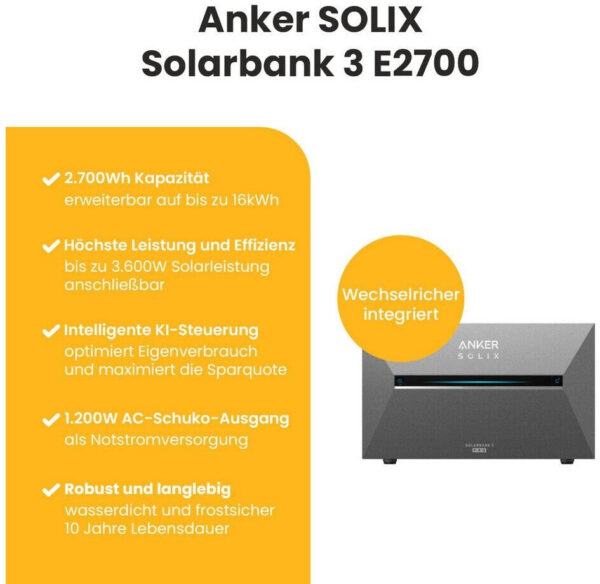 Anker SOLIX Solarbank 3 E2700 Pro