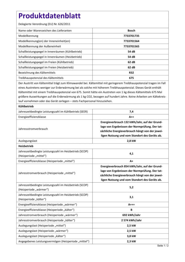 Bosch CL3000i-Set 26 WE 2,8kW R32 (7733701735)